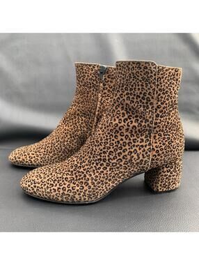 AGL Animal Print Suede Sock Boots. Size 8.5